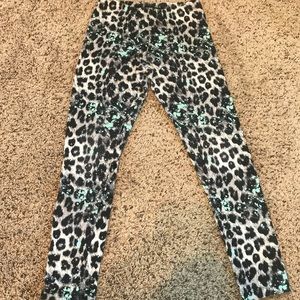Grey and Black Leopard Print Leggings!